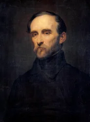 Portrét Eugena Cavaignaca (1802-1857) Generální guvernér Alžírska Malba Aryho Scheffera (1795-1858) 19. století. Ztlumit. 0,76x0,56m.