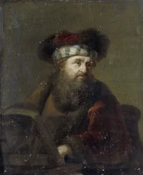 Portrét rabína, po roce 1716 (olej na desce)