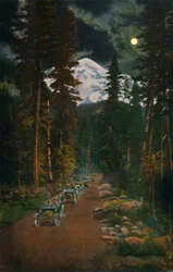 Na cestě z národního parku Mount Rainier, Washington, c1916