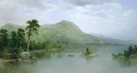 Black Mountain z Harbor Islands, jezero George, New York, 1875