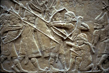 Ashurbanipal v bitvě u Til-Tuba, 650-620 př.nl