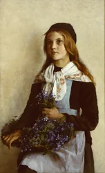 Dívka s modrou sasankou (obraz)