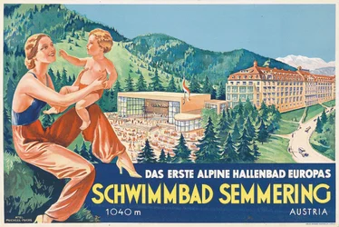 Koupaliště Semmering, 30. léta 20. století.