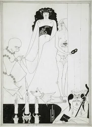 Vstupte do Herodias. Ilustrace pro Salome od Oscara Wilda