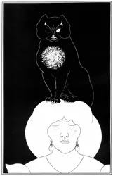 Ilustrace z povídky „Černý kocour“ od Edgara Allana Poea, 1895