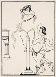Juvenal bičuje ženu,1896 (rytina)