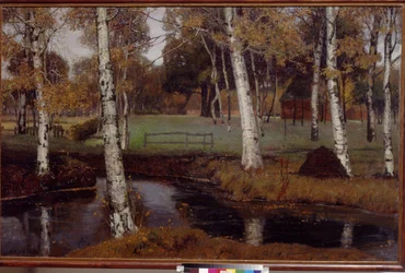Krajina od Overbecka, Fritze (1869-1909). Olej na plátně