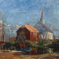 Kostel a červený dům, kostel Rygge