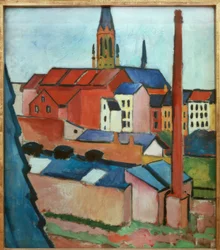 Marienkirche s domy a komínem
