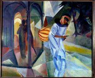 Pierrot. Obraz od Augusta Mackeho (1887-1914)