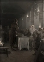 Frithiof přichází ke králi Ringovi (ze Ságy o Frithiofovi)