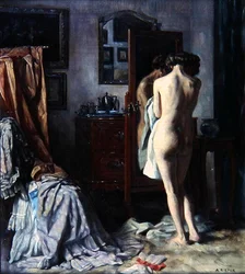 Budoár, kolem roku 1910 (olej na plátně)