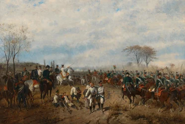 August von Maly Arcivévoda Karl v bitvě u Aldenhovenu