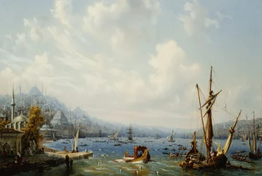 Lodě na Bosporu, u Konstantinopole, 1846