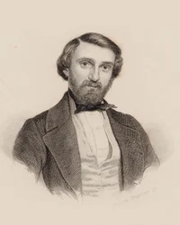 Portrét skladatele Giuseppe Verdiho 1813-1901, c. 1850.