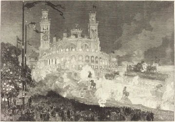 14. července. Osvětlení Palais du Trocadéro