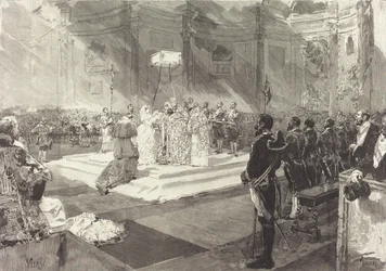Královský křest na španělském dvoře, 1882.
