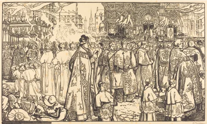 Procesí Corpus Christi v Nantes Procesí Fete Dieu v Nantes, 1901.