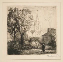 Kostel v Jouy-le-Moutier (Seine-et-Oise)
