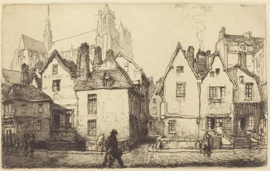 Staré domy v Amiens Staré domy v Amiens, 1907.