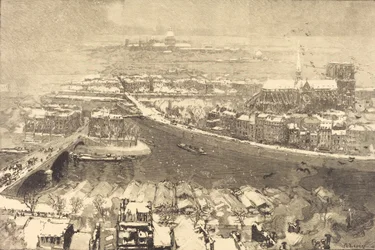 Paříž pod sněhem, pohled ze St.-Gervais Paříž pod sněhem, při pohledu z vrcholu St.-Gervaais, 1890.