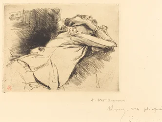 Spící ležící žena (Femme couchee sommeillant)