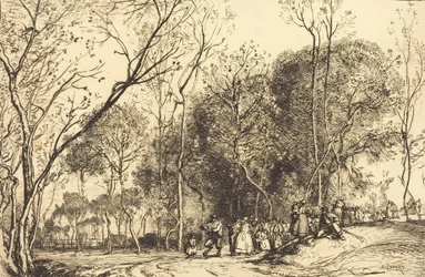 Léto v Saint-Martin, minulé svatby Ete de la Saint-Martin, la noce qui passe, 1908.