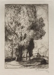 Bourrine v topolech, 1911.