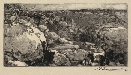 Fontainebleau Forest: The Cirque of Long-Rocher La Forêt de Fontainebleau..., vydáno 1908.