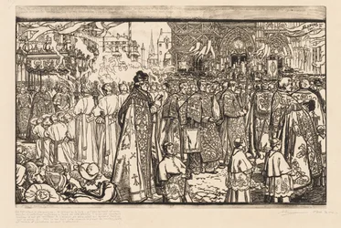Procesí Božího těla v Nantes, 1901.