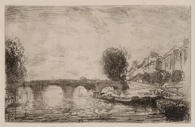 Západ slunce v Pont Marie, 1890.