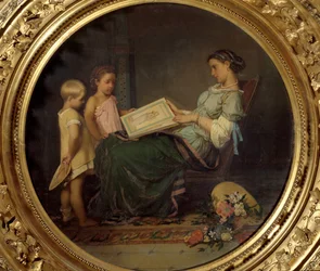 Lekce čtení Malba Auguste Toulmouche (1829-1890) 1854 Paříž, Musée d