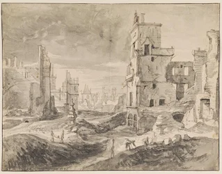 Brusel po bombardování v roce 1695