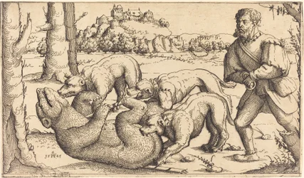 Hon na medvěda, 1545.