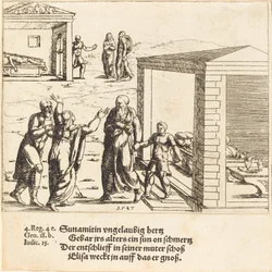 Elizeus vzkřísí syna Shunammitky, 1547.