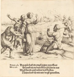 Job se dozvídá o svém neštěstí, 1549.