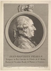 Portrét Jean-Baptiste Pigalle, 1782.