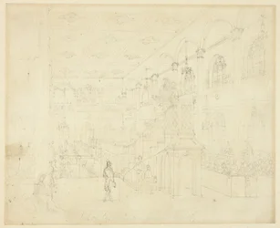Studie pro Chapel of the Philanthropic Society, z Microcosm of London
