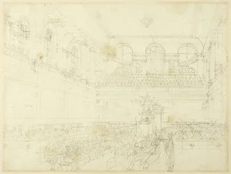 Studie pro Foundling Hospital, kaple, z mikrokosmu Londýna