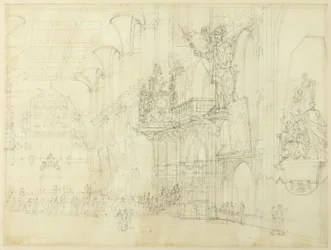 Studie pro Guild Hall, z Microcosm of London