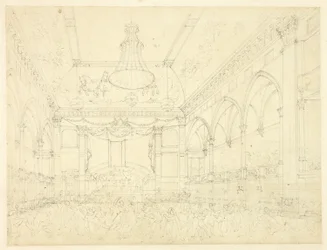 Studie pro Pantheon Masquerade, z Microcosm of London