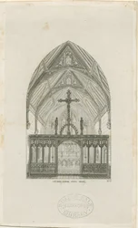 Alton - Interiér klášterní školy sv. Jana : rytina, nd [?1842] (tisk)