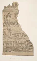 Triumf asyrských králů (Kouyunjik), z Monuments of Nineveh, pub. 1849