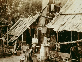 Australský prospektor, cca 1880 (sépiová fotografie)