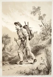 Digger on the Tramp, z Historie Australasie od Davida Blaira, McGradyho, Thomsona a Nivena, 1879