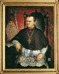 Gregor Mendel (olej na plátně)
