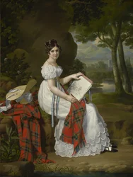 Žena skicování v krajině, c.1830