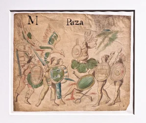 Codex Lienzo de Tlaxcala / Boj mezi bojovníky (rukopis)