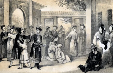 „Čínští lidé prodali za otroky Tatarům po jejich dobytí Zinguis-Khanem“, 1847.