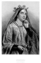 Berengaria z Navarry c1164-1230, královna choť krále Richarda I., 19. století.